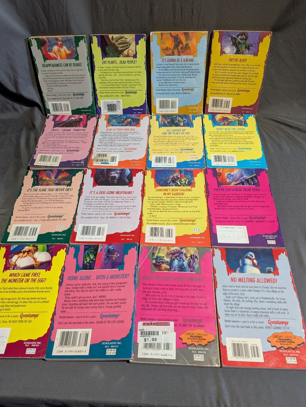 16 Goosebumps Chapter Books RL Stine Horror Scholastic VTG 1990's - Picture 3 of 13